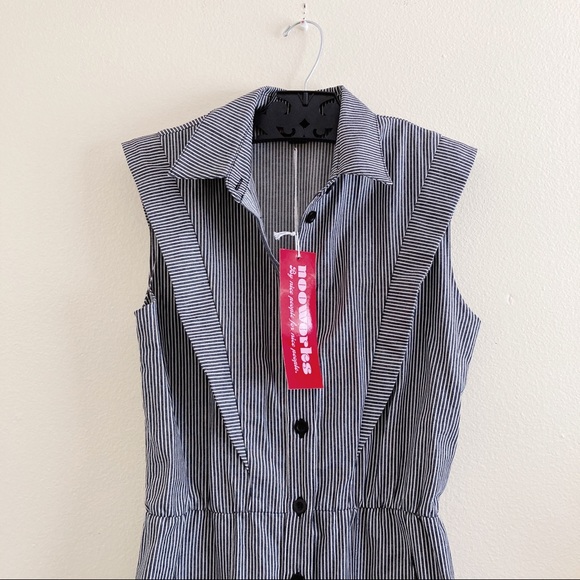 SOLD Julia Railroad Stripe Jumpsuit - Picture 3 of 6